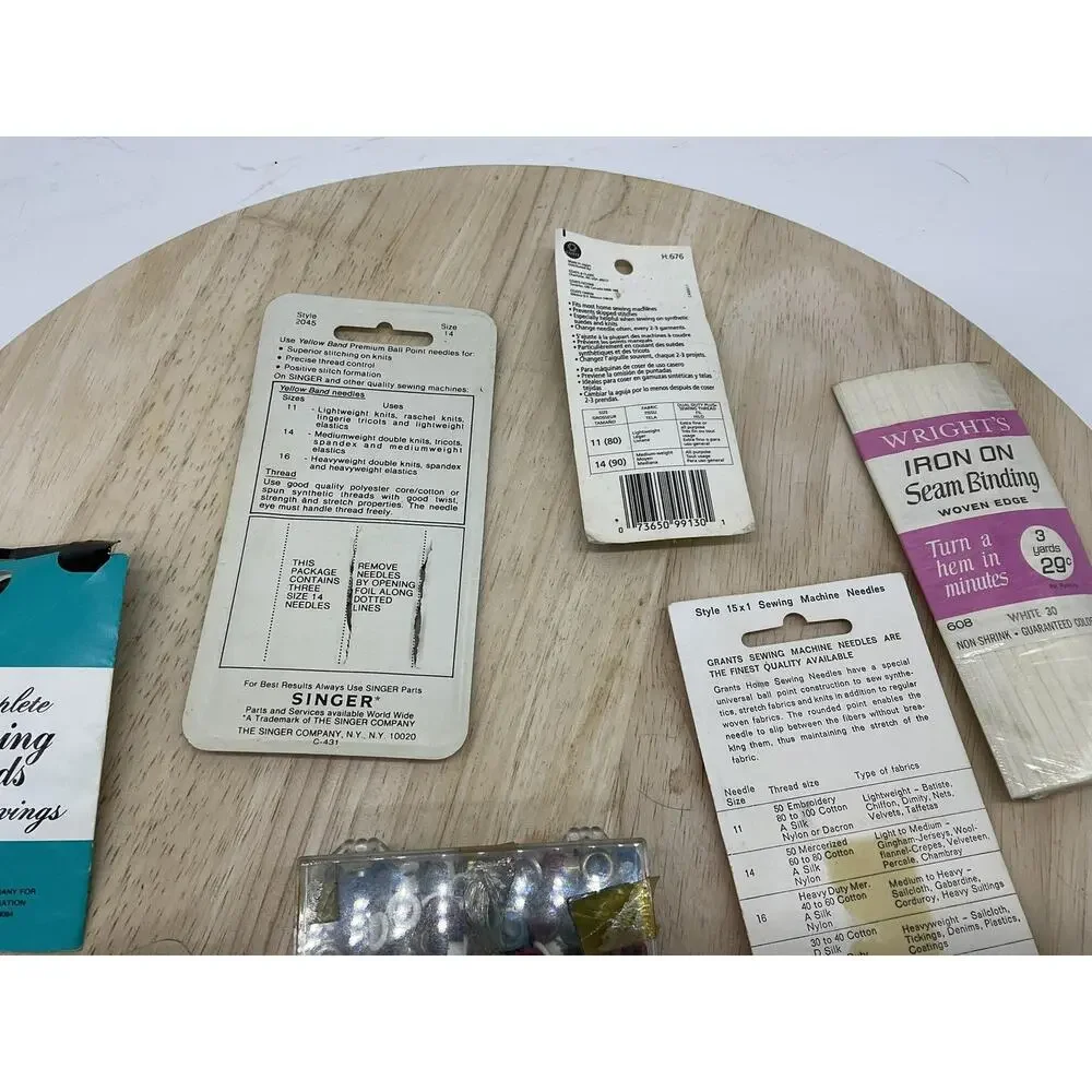 Vintage Mixed Brands Hem Tape Sewing Notions Lot Wrights Needles Pins‎ Bell